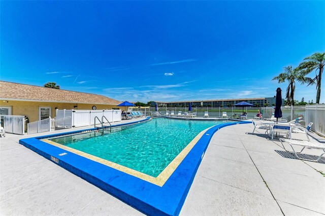 view of pool with a patio area