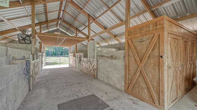 view of horse barn