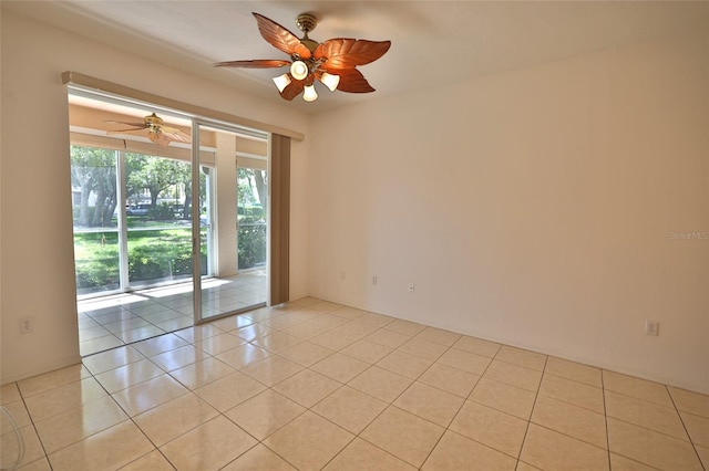 view of tiled spare room