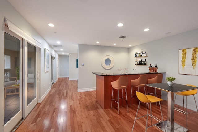 interior space featuring light hardwood / wood-style flooring