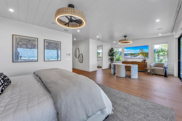 bedroom featuring hardwood / wood-style floors