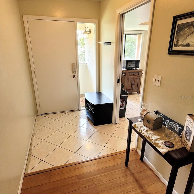 view of tiled entrance foyer