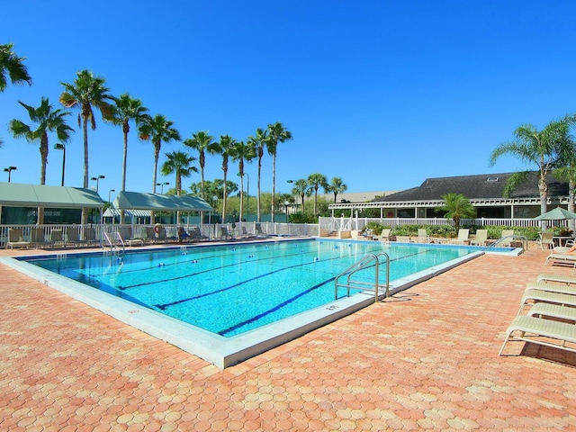 view of pool with a patio area