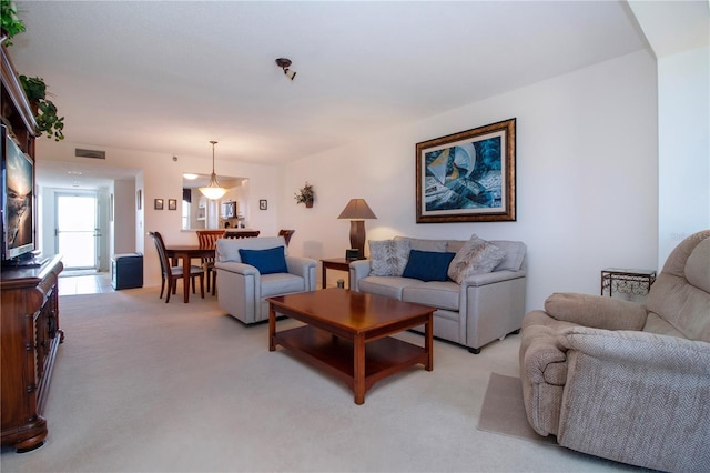 view of carpeted living room