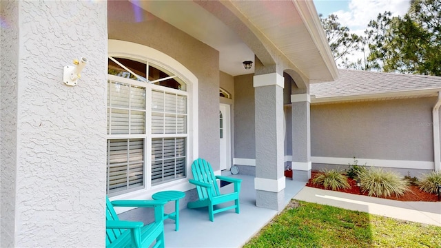 view of patio with a porch