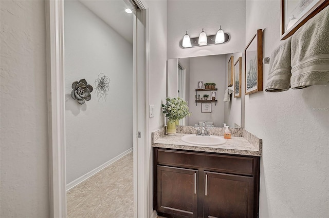 bathroom featuring large vanity