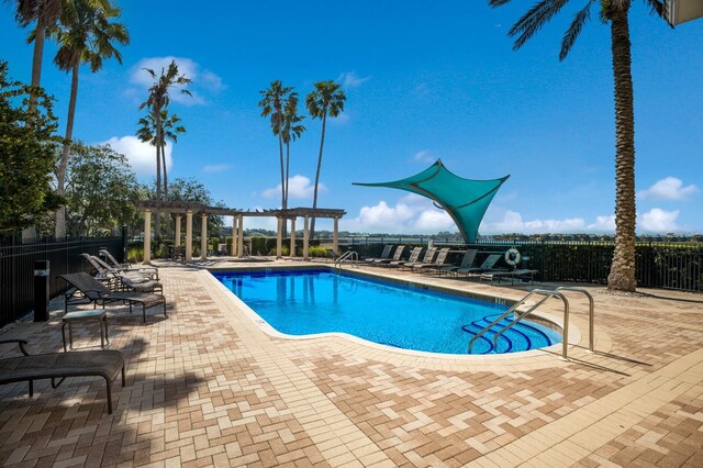 view of pool with a patio