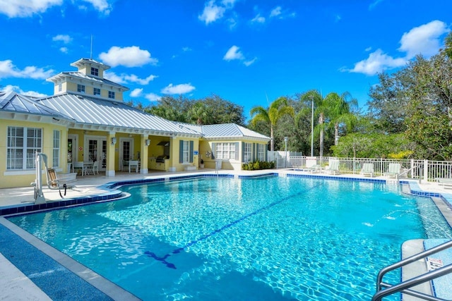 view of pool with a patio area