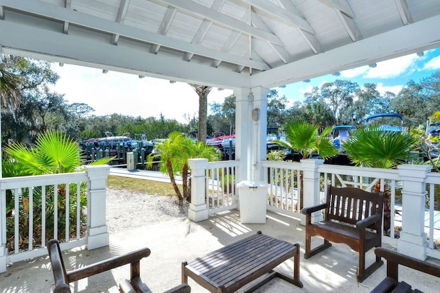 view of patio with a gazebo