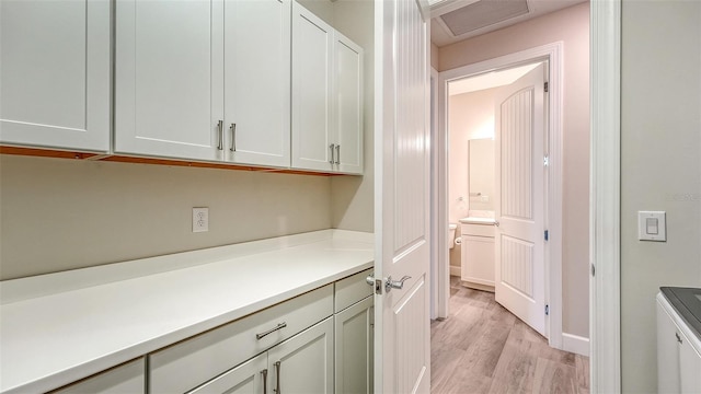 interior space featuring light hardwood / wood-style floors