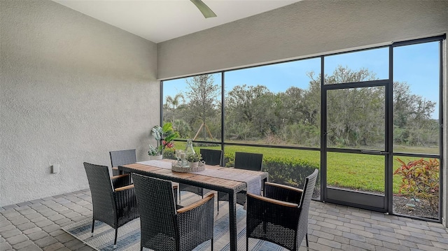 view of sunroom