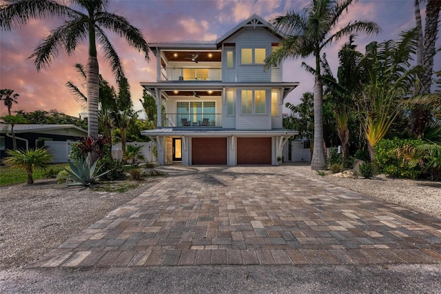 view of front of house featuring a garage