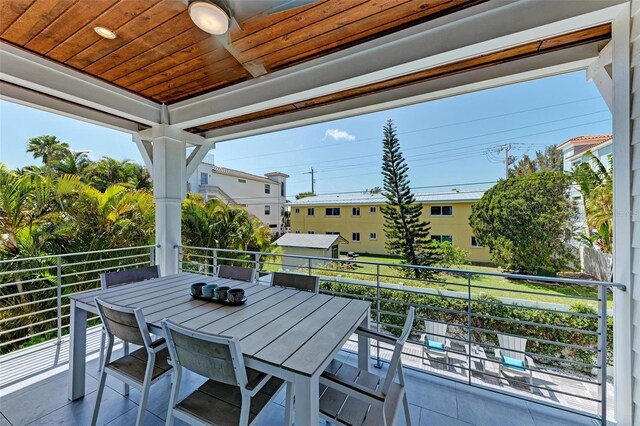 view of patio / terrace with a balcony