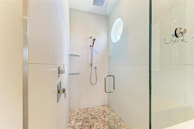 bathroom with walk in shower