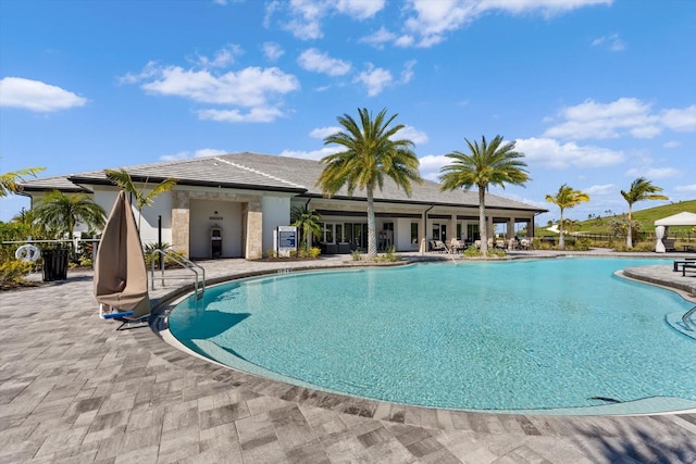 view of pool with a patio