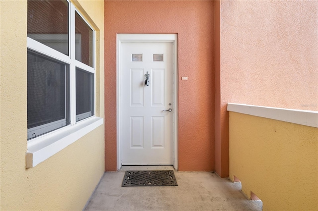 view of doorway to property