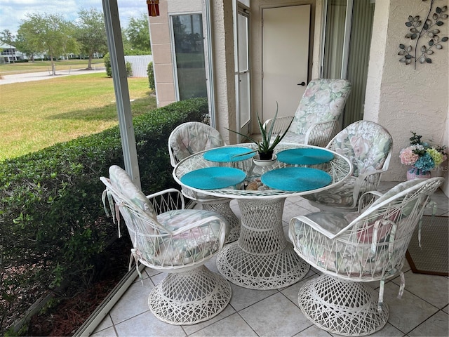 view of sunroom