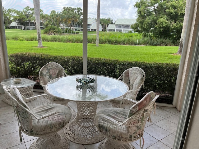 view of sunroom