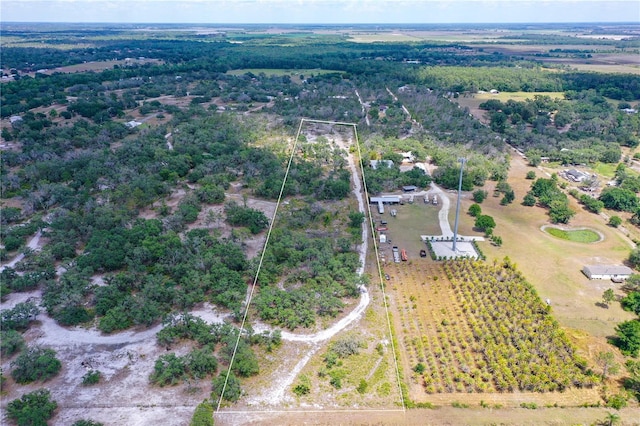 bird's eye view featuring a rural view