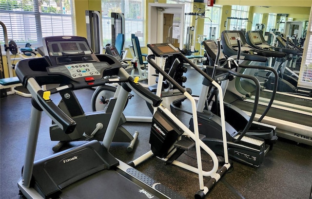 view of exercise room