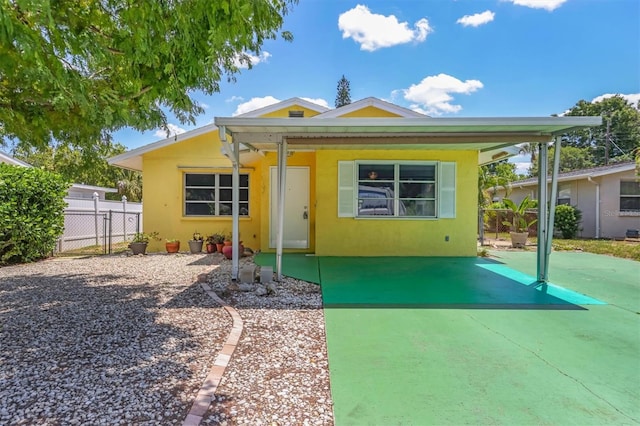 view of front of house featuring a patio