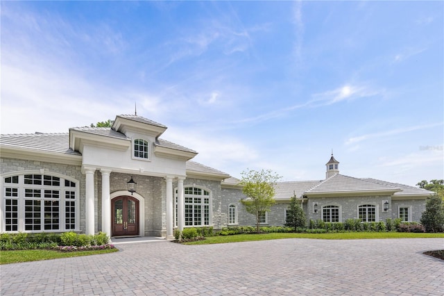 view of front of property with french doors