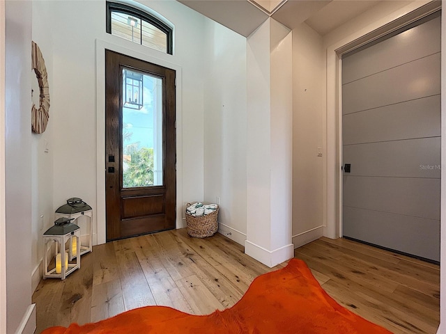 entryway featuring hardwood / wood-style flooring