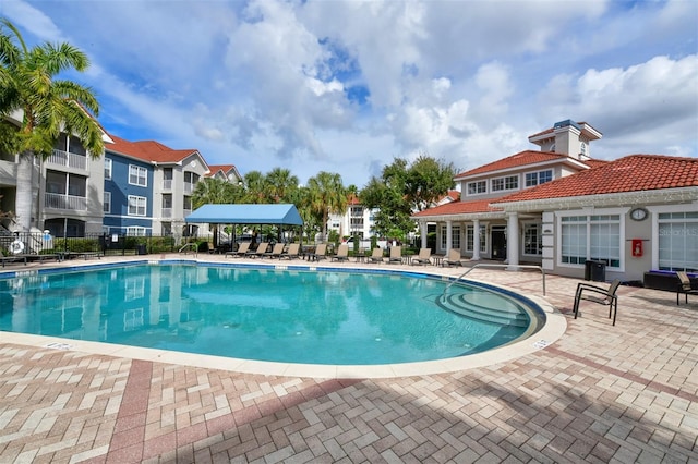 view of pool with a patio