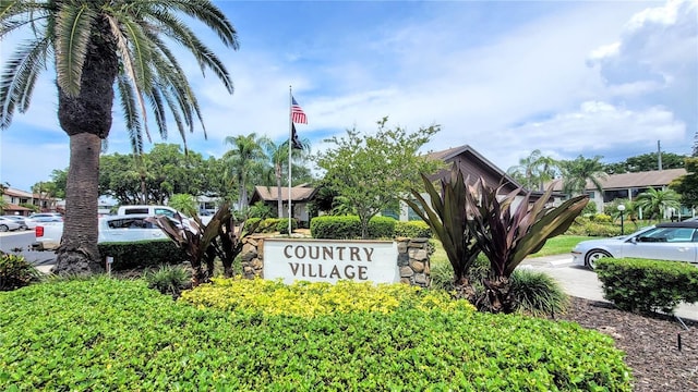 view of community sign