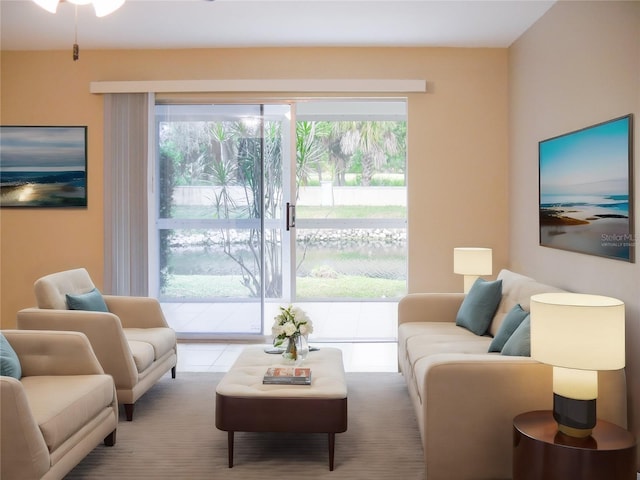 living room with a healthy amount of sunlight