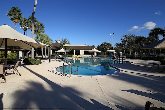 view of pool with a patio area