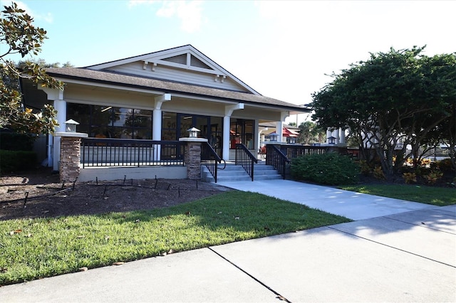 view of front of home with a porch