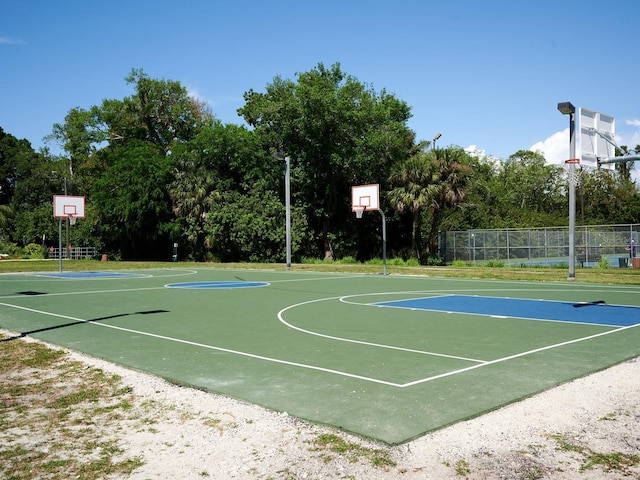 view of basketball court