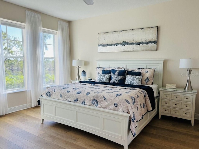 bedroom featuring hardwood / wood-style floors