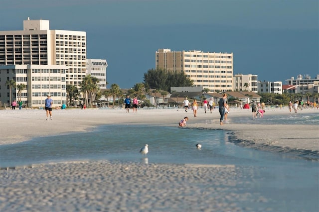 water view featuring a beach view