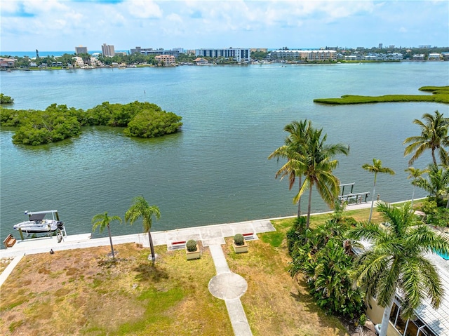 water view featuring a city view