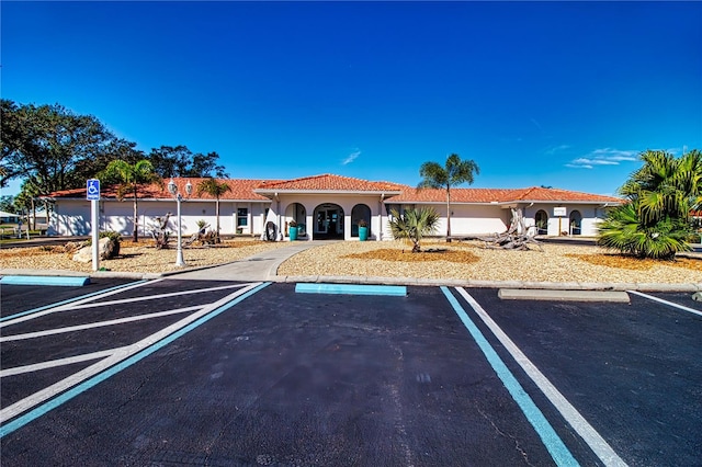 view of parking / parking lot