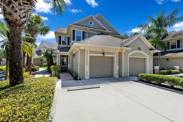 view of front facade with a garage