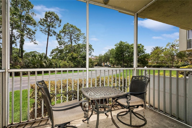 view of sunroom