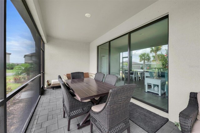 view of sunroom / solarium