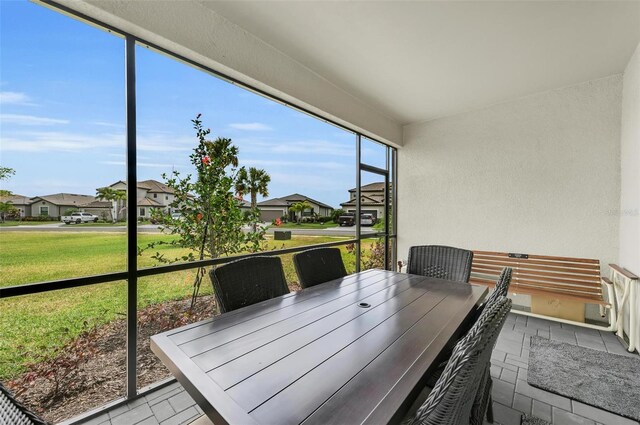 view of sunroom