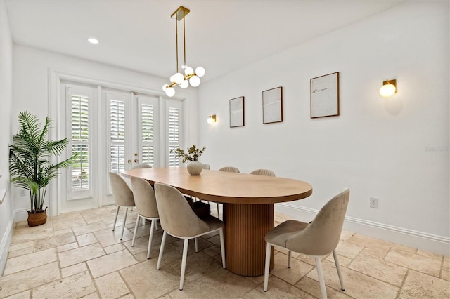 view of dining area