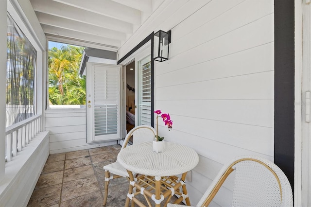 view of sunroom