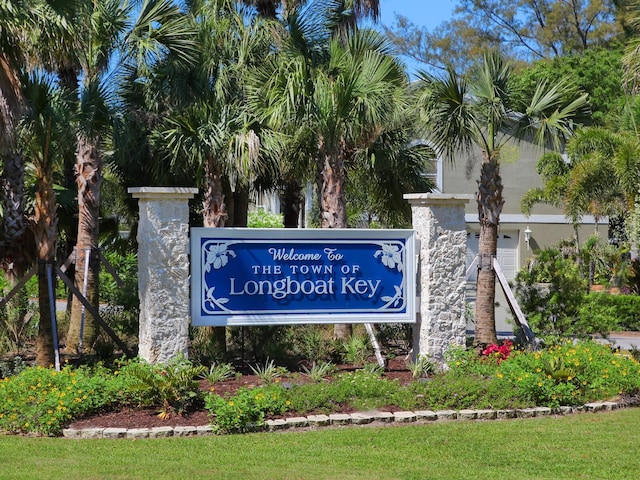 view of community sign