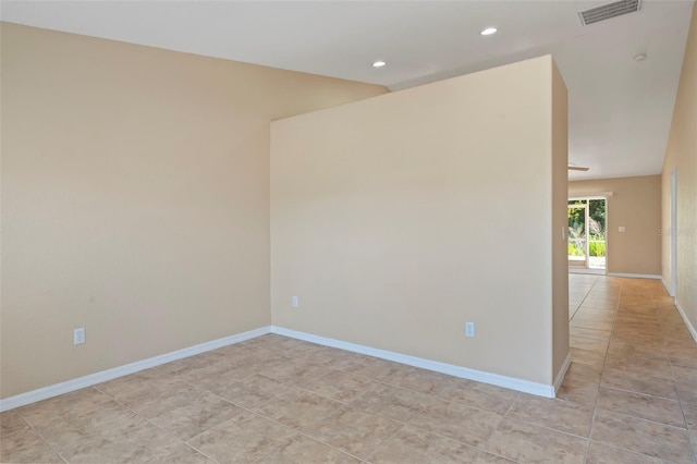 view of tiled spare room