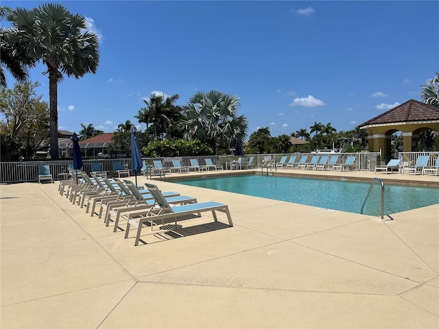 view of pool with a patio