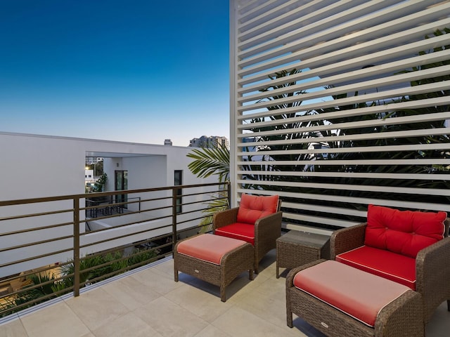 view of patio / terrace with a balcony