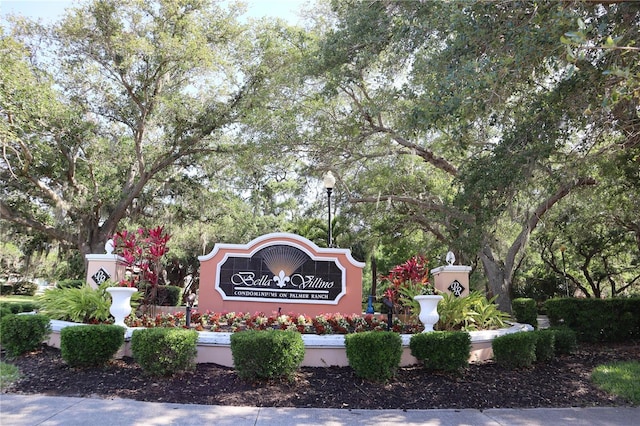 view of community sign