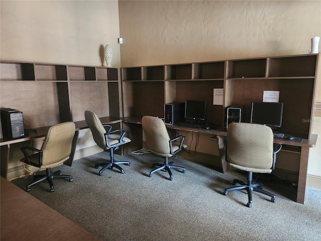 view of carpeted office