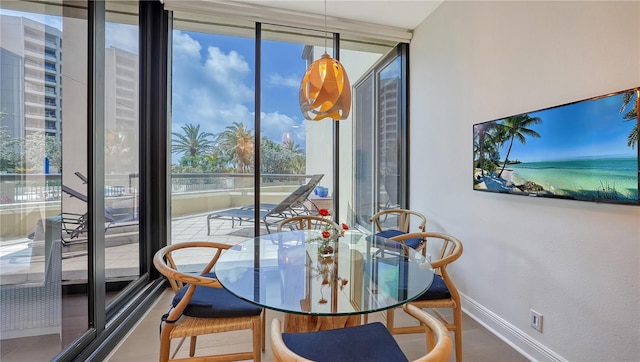 dining room featuring a healthy amount of sunlight